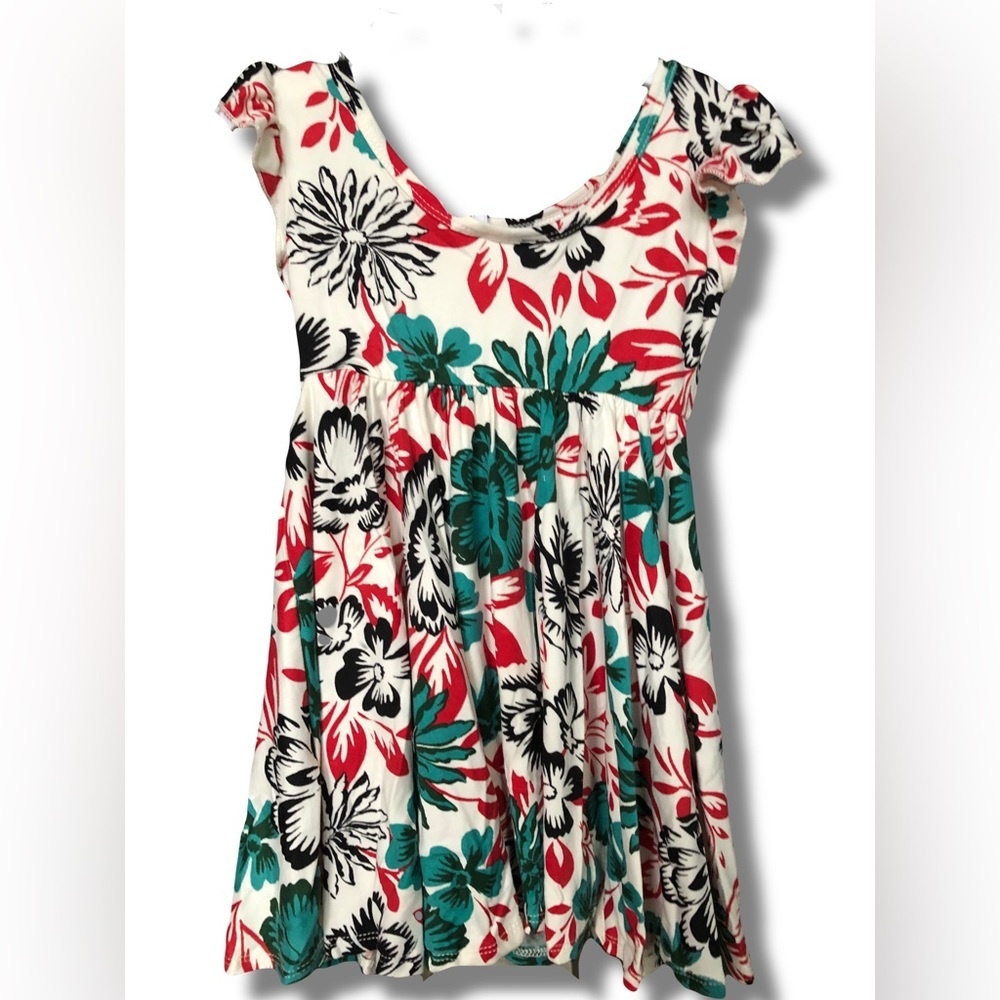 New Dot Dot Smile 2T Empire Girls Floral Stretchy Poly/Spandex Blend Cap Knee